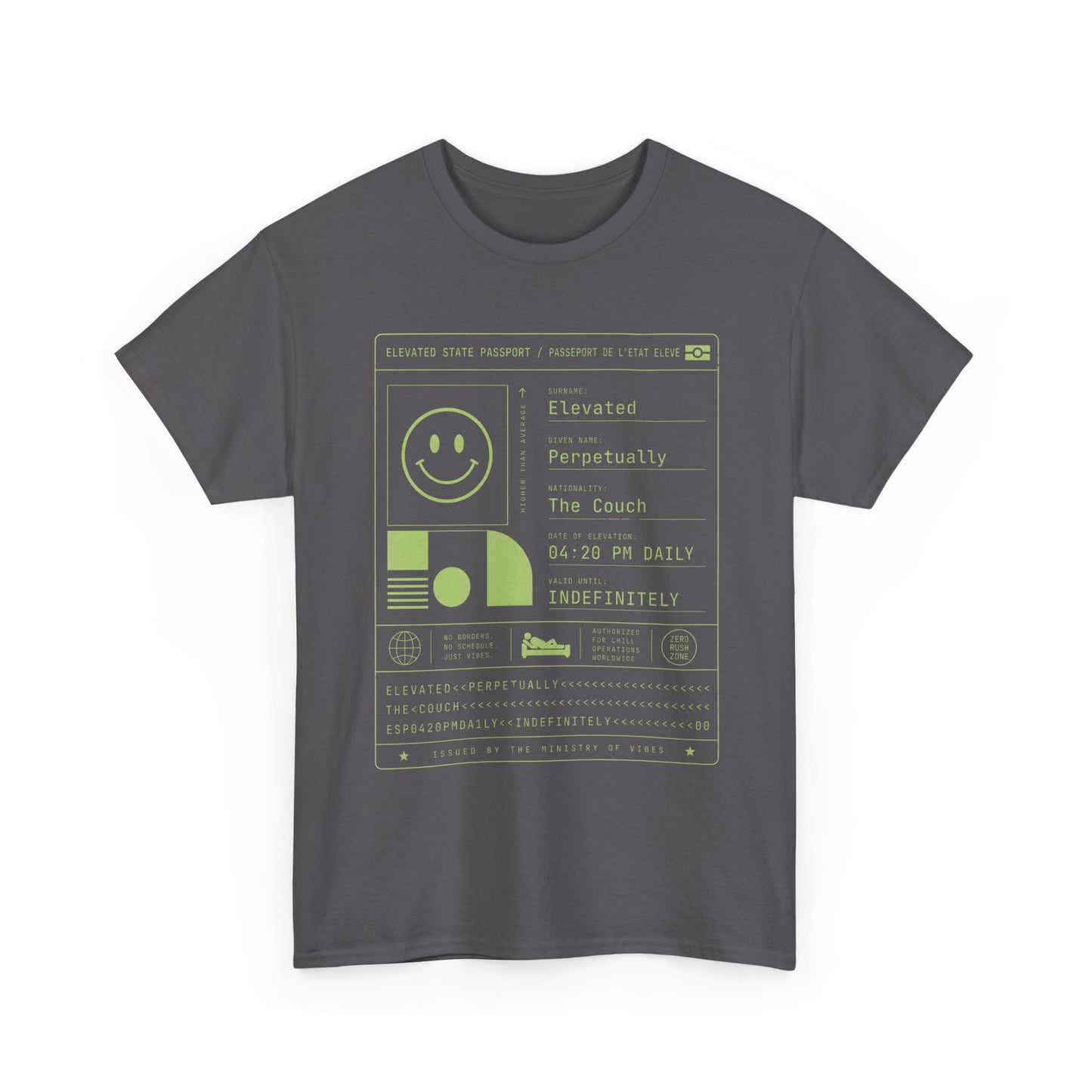 Funny Positive Data Graphic Tee — "Everything Is Fine" Minimalist Smiley Shirt