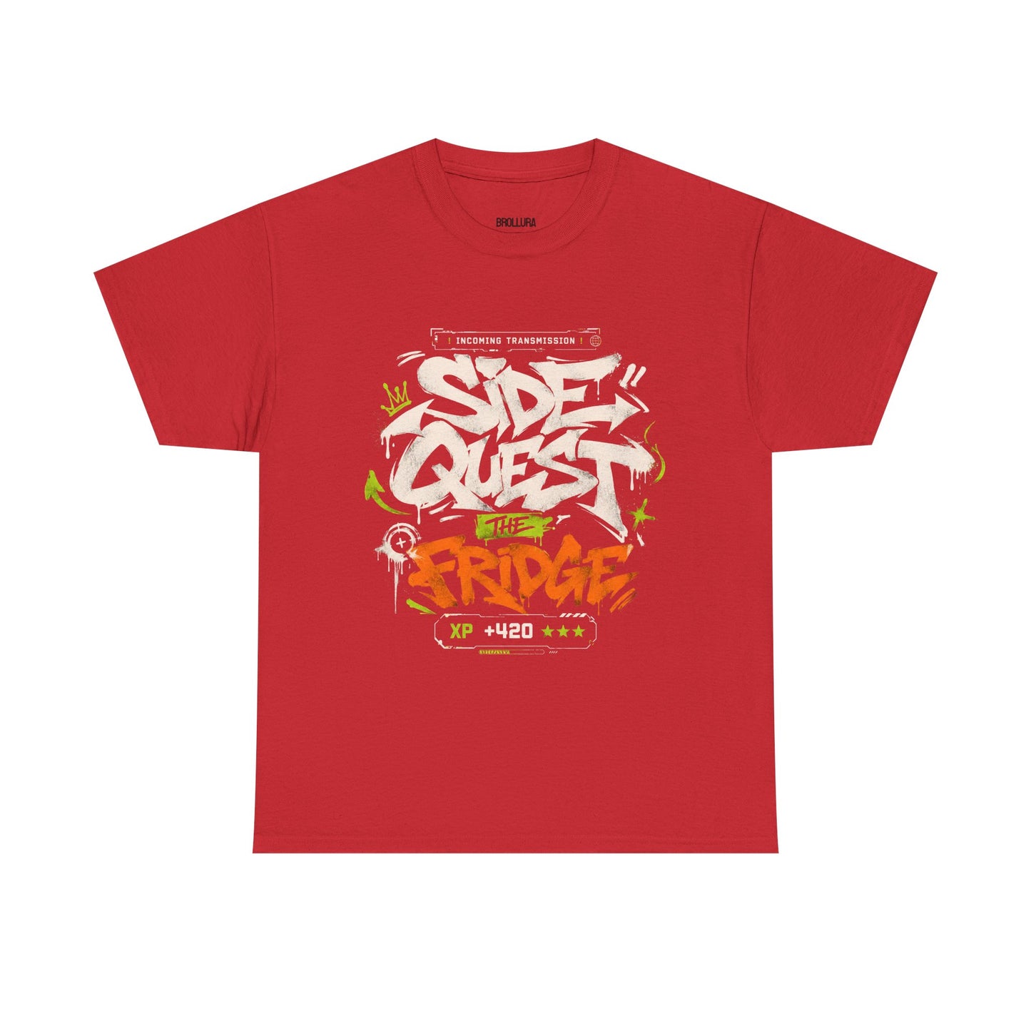Funny Graffiti 'Side Quest: The Fridge' Graphic Tee — Gamer Streetwear T‑Shirt