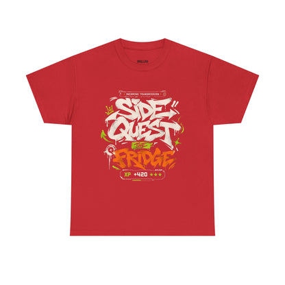 Funny Graffiti 'Side Quest: The Fridge' Graphic Tee — Gamer Streetwear T‑Shirt