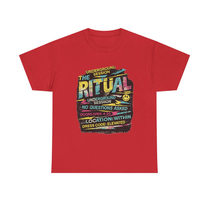 Ritual Graphic Tee — Vintage Neon Underground Session T-Shirt