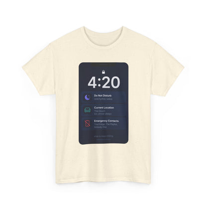 420 Phone Lockscreen Graphic Tee — Funny Stoner Shirt