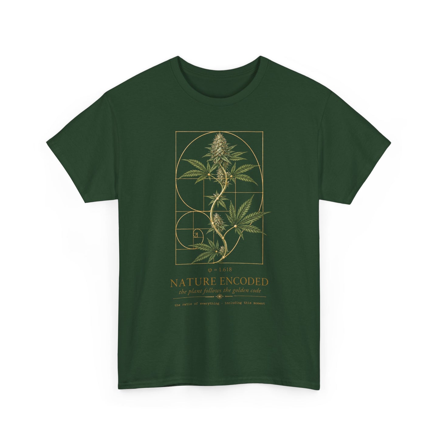 Botanical Cannabis T-Shirt — "Nature Uncoded" Graphic Tee
