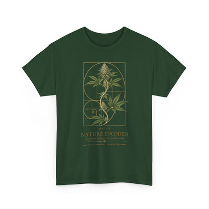 Botanical Cannabis T-Shirt — "Nature Uncoded" Graphic Tee
