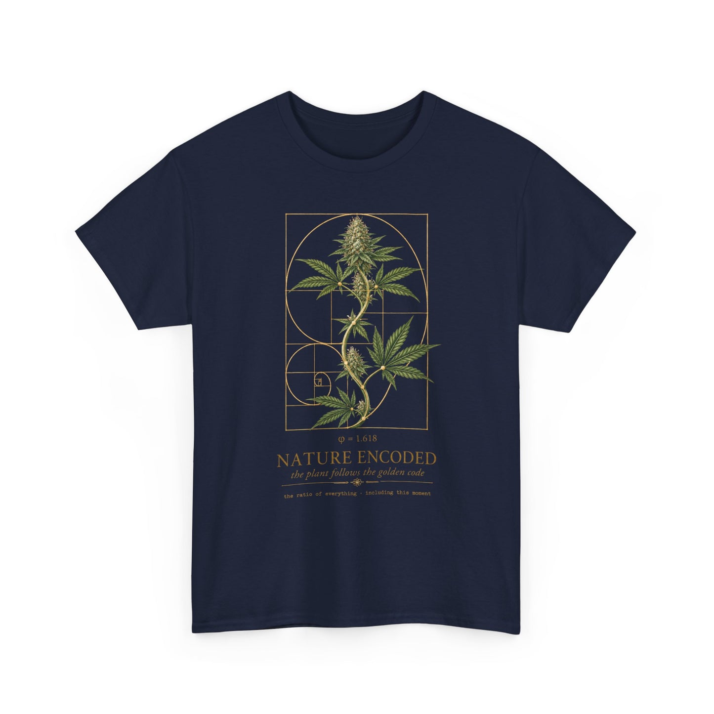 Botanical Cannabis T-Shirt — "Nature Uncoded" Graphic Tee