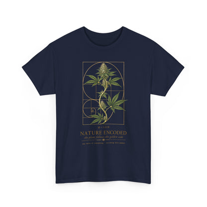 Botanical Cannabis T-Shirt — "Nature Uncoded" Graphic Tee