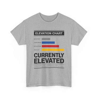 Funny Currently Elevated Tee — Elevation Chart Graphic T-Shirt