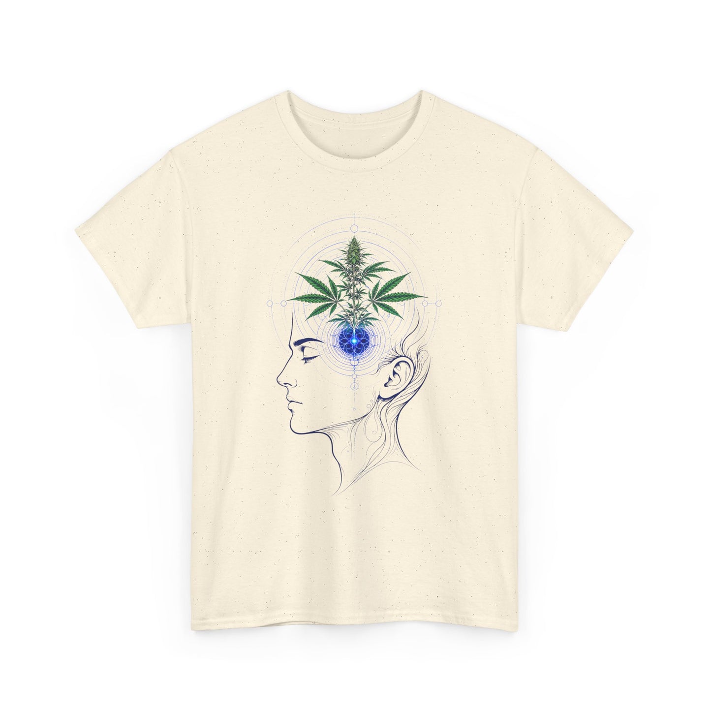 Mind Blossom T-Shirt — Botanical Head Illustration Tee
