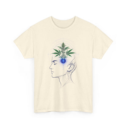 Mind Blossom T-Shirt — Botanical Head Illustration Tee