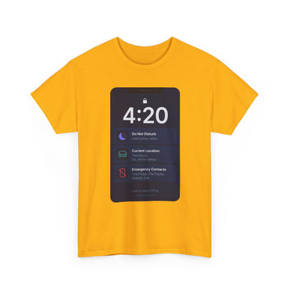 420 Phone Lockscreen Graphic Tee — Funny Stoner Shirt