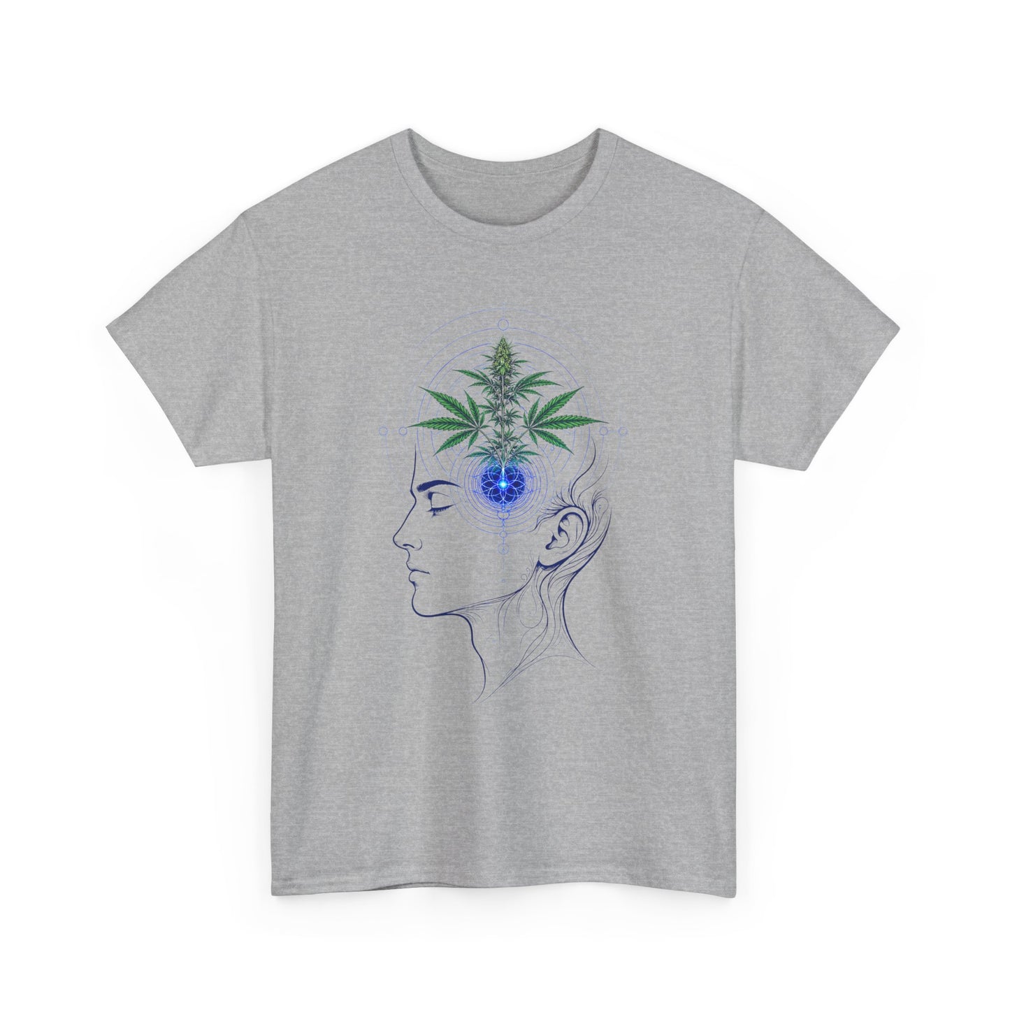 Mind Blossom T-Shirt — Botanical Head Illustration Tee
