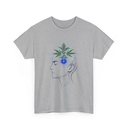 Mind Blossom T-Shirt — Botanical Head Illustration Tee