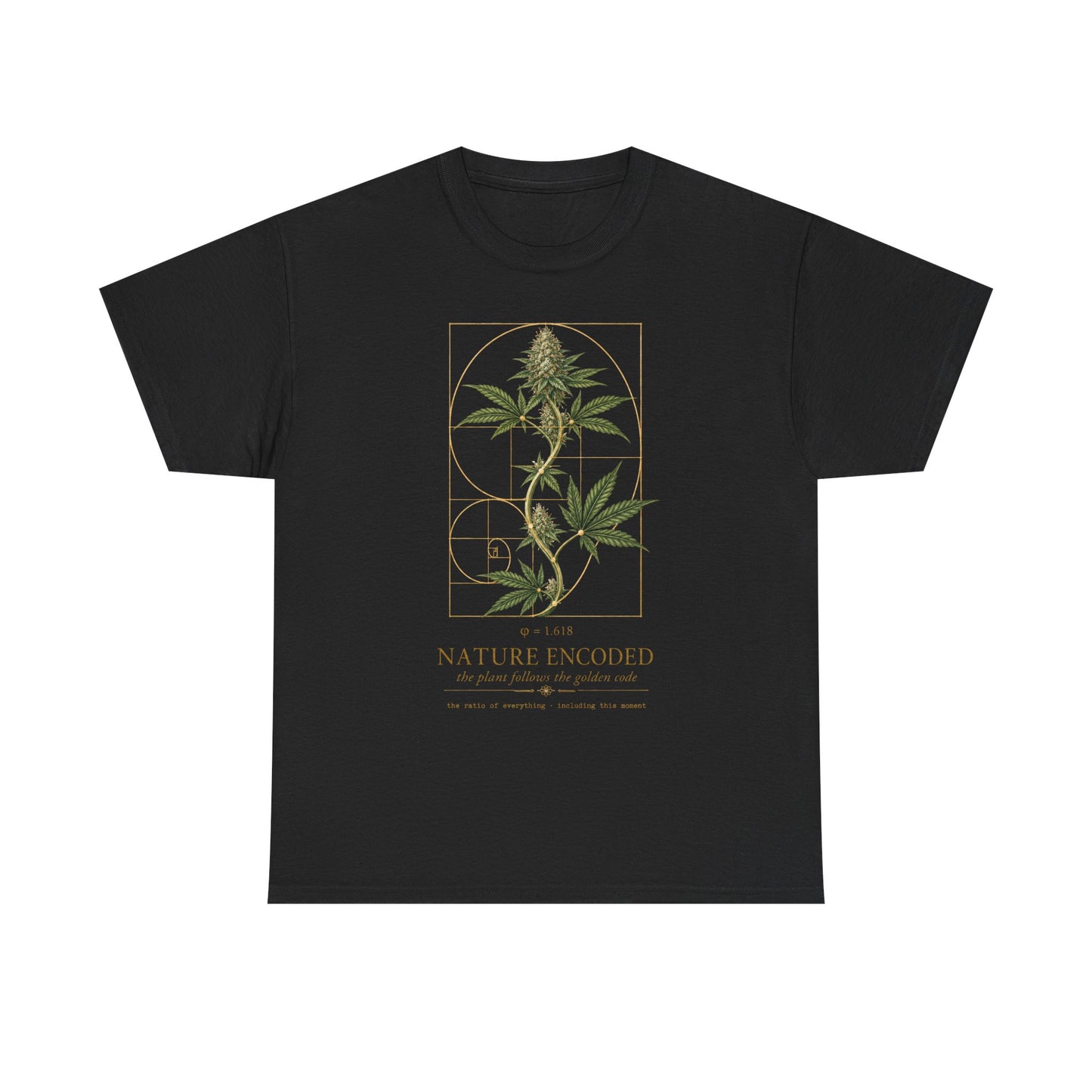 Botanical Cannabis T-Shirt — "Nature Uncoded" Graphic Tee