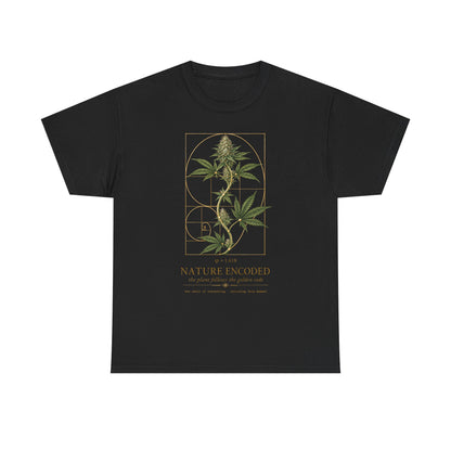 Botanical Cannabis T-Shirt — "Nature Uncoded" Graphic Tee