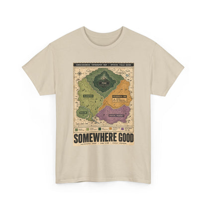 Map Graphic T-Shirt — "Somewhere Good" Vintage Adventure Tee