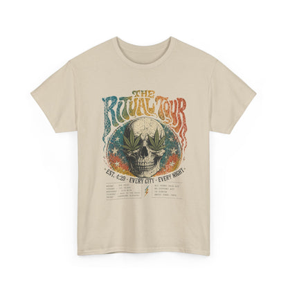 The Ritual Tour Skull Tee — Retro Vintage Rock Band Graphic T-Shirt