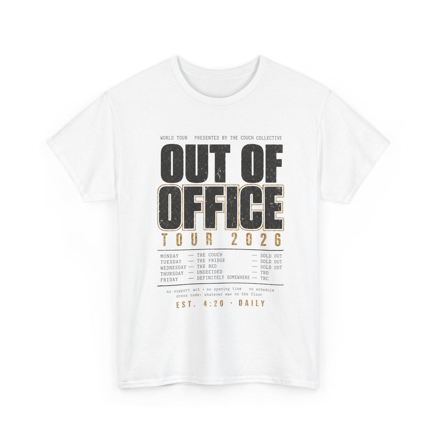 Out of Office Tour 2026 T‑Shirt — Vacation & Travel Graphic Tee