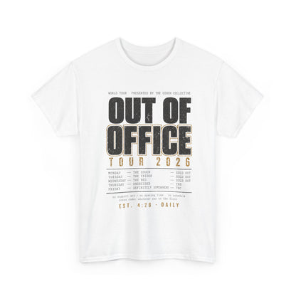 Out of Office Tour 2026 T‑Shirt — Vacation & Travel Graphic Tee