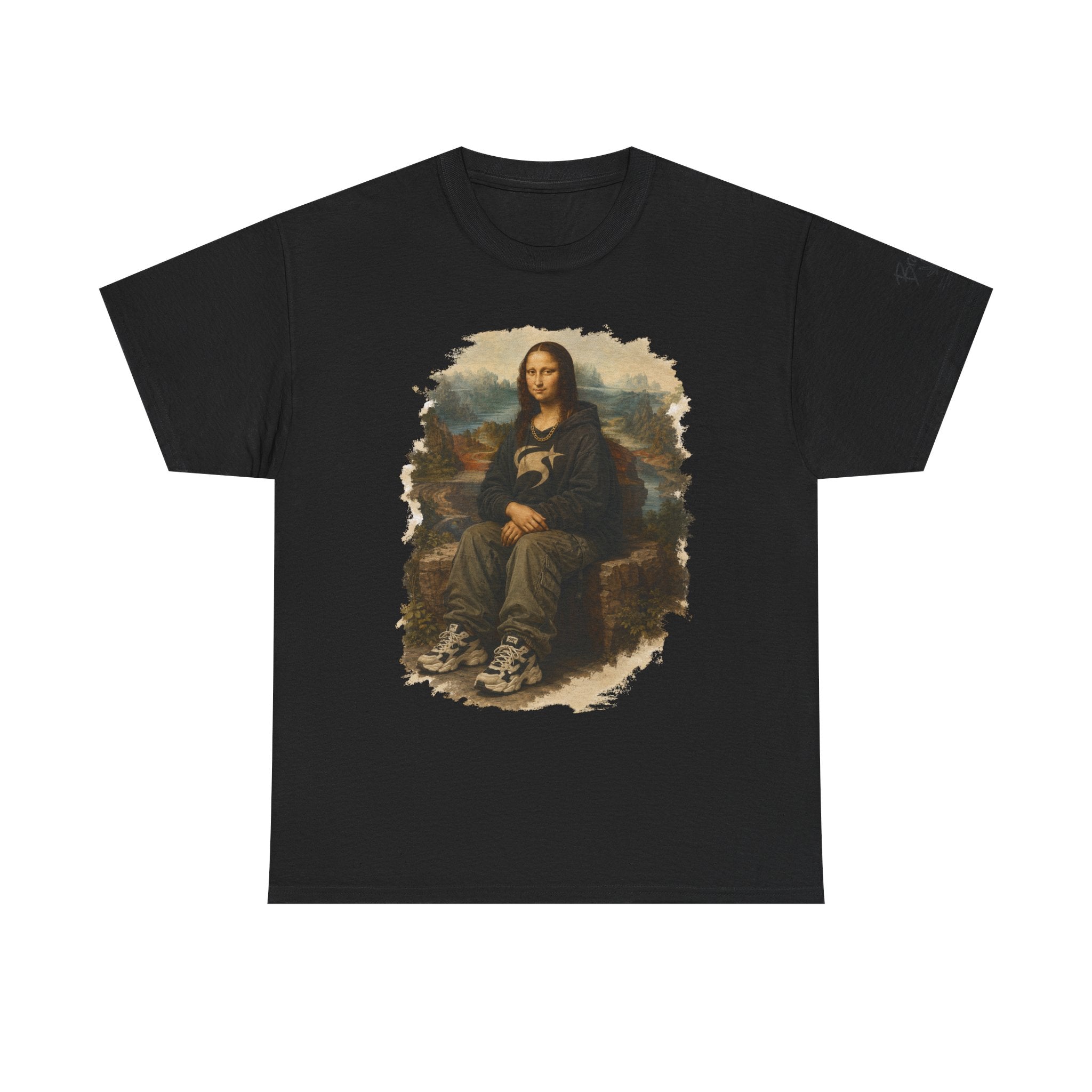 Mona Lisa Graphic Tee – Vintage Art Parody T-Shirt