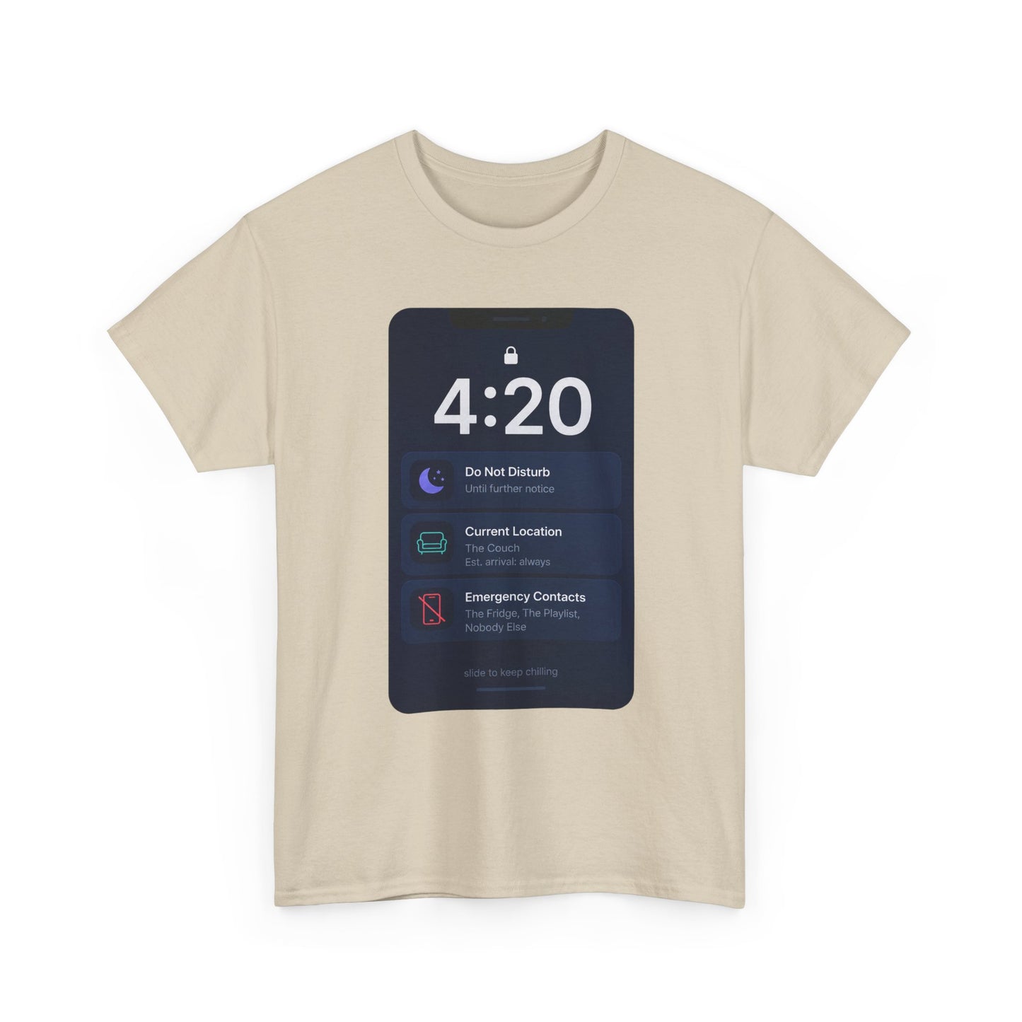 420 Phone Lockscreen Graphic Tee — Funny Stoner Shirt
