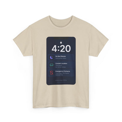 420 Phone Lockscreen Graphic Tee — Funny Stoner Shirt