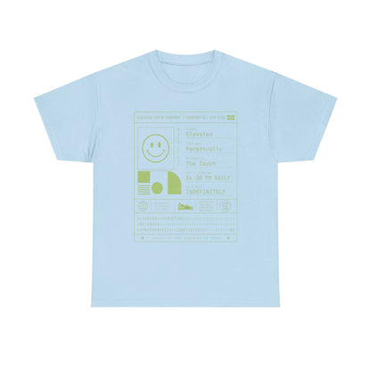 Funny Positive Data Graphic Tee — "Everything Is Fine" Minimalist Smiley Shirt