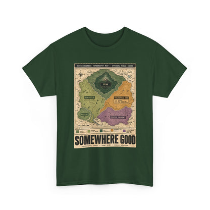 Map Graphic T-Shirt — "Somewhere Good" Vintage Adventure Tee