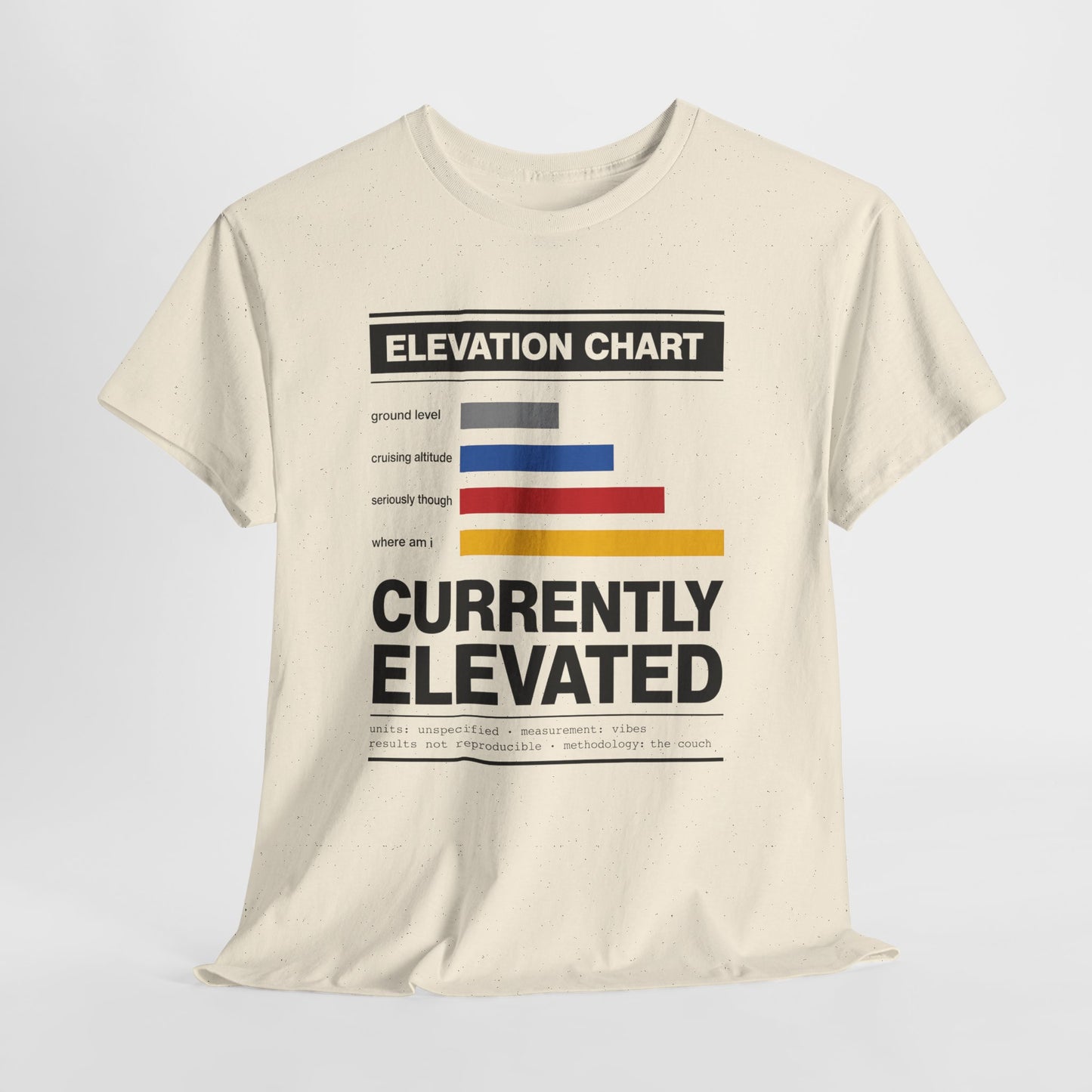 Funny Currently Elevated Tee — Elevation Chart Graphic T-Shirt