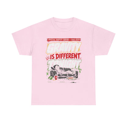 Funny Graphic Tee — 'Is Different' Retro Couch Illustration Shirt