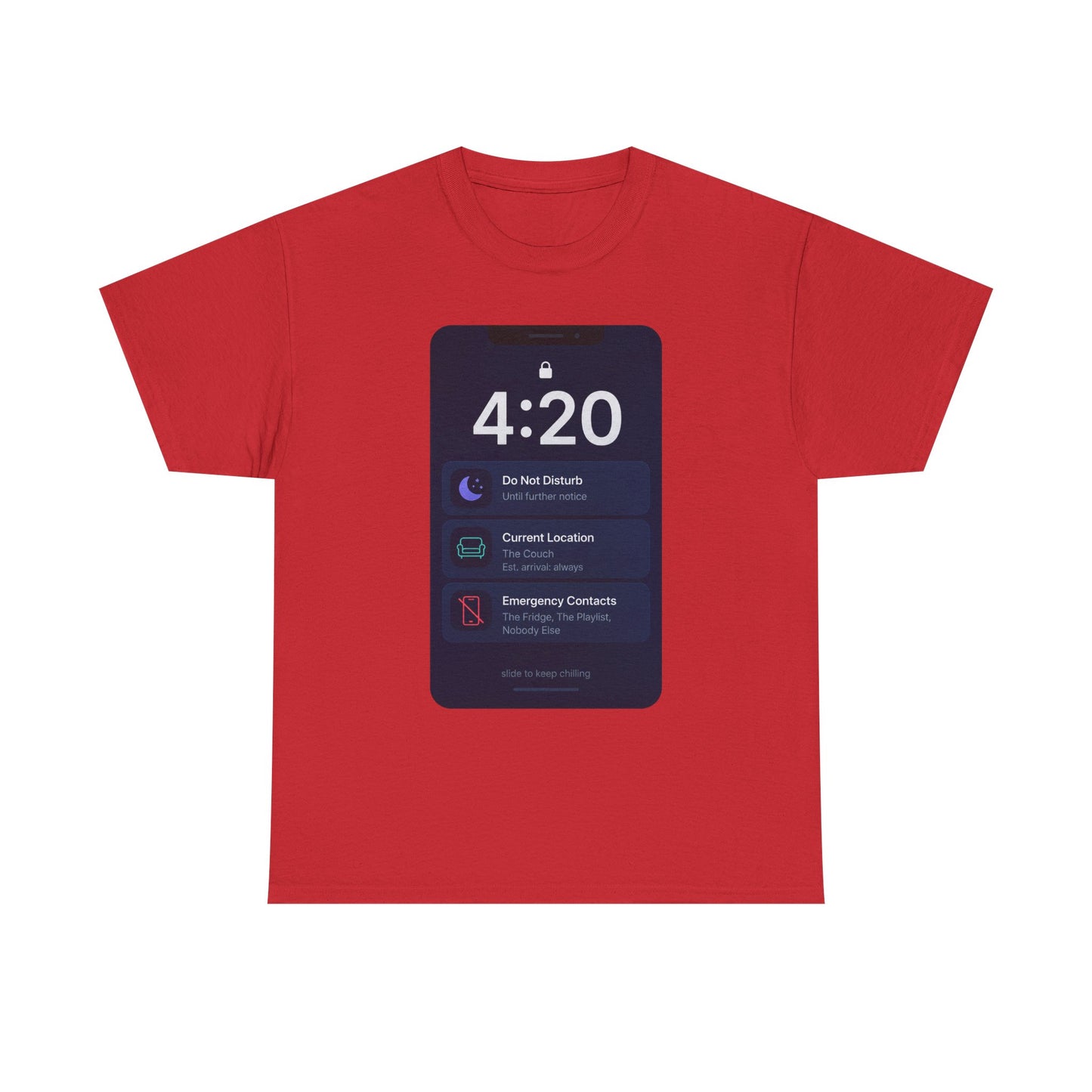 420 Phone Lockscreen Graphic Tee — Funny Stoner Shirt