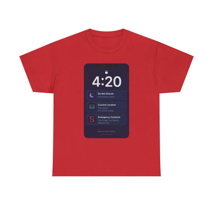 420 Phone Lockscreen Graphic Tee — Funny Stoner Shirt