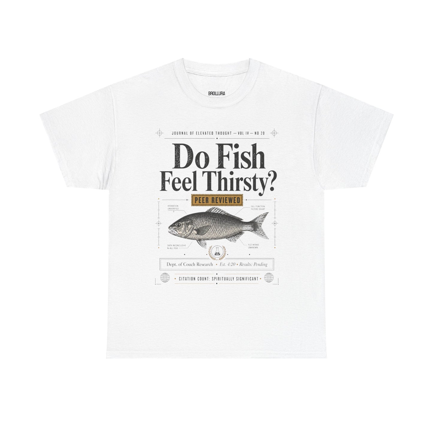 Funny T-Shirt — "Do Fish Feel Thirsty?" Vintage Fish Graphic Tee | Funny Science & Nature Shirt for Fishermen, Marine Lovers & Casual Wear