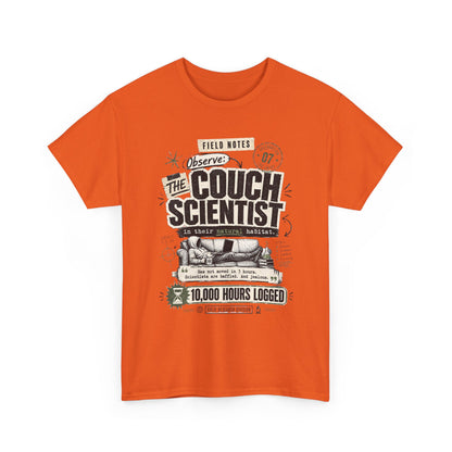 Funny Tee — "The Couch Scientist" Funny Vintage Sofa T-Shirt (10,000 Hours Logged)