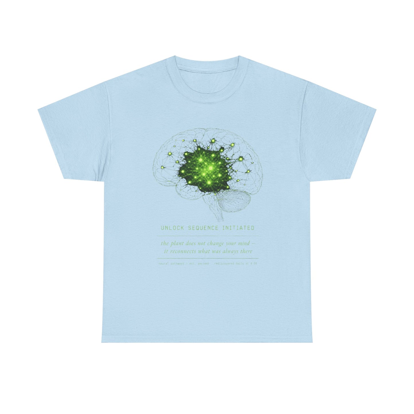 Brain Cell Science T-Shirt — Green Neural Network Anatomy Tee