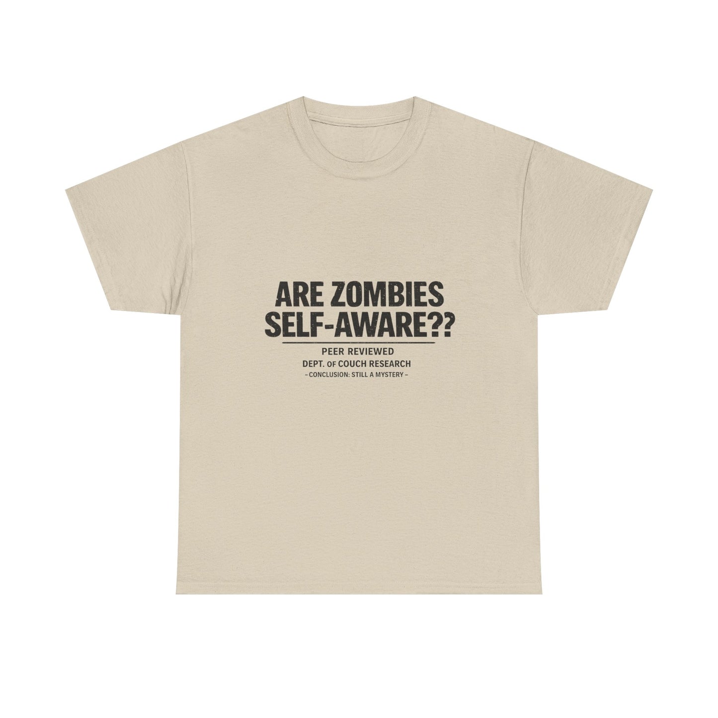 Funny Zombie Awareness Tee — "Are Zombies Self-Aware??" Graphic T-Shirt