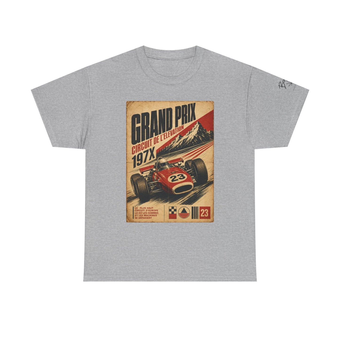 Grand Prix Vintage Racing Tee — Retro Circuit de LeMans 197X Car Poster