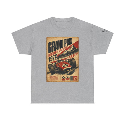 Grand Prix Vintage Racing Tee — Retro Circuit de LeMans 197X Car Poster
