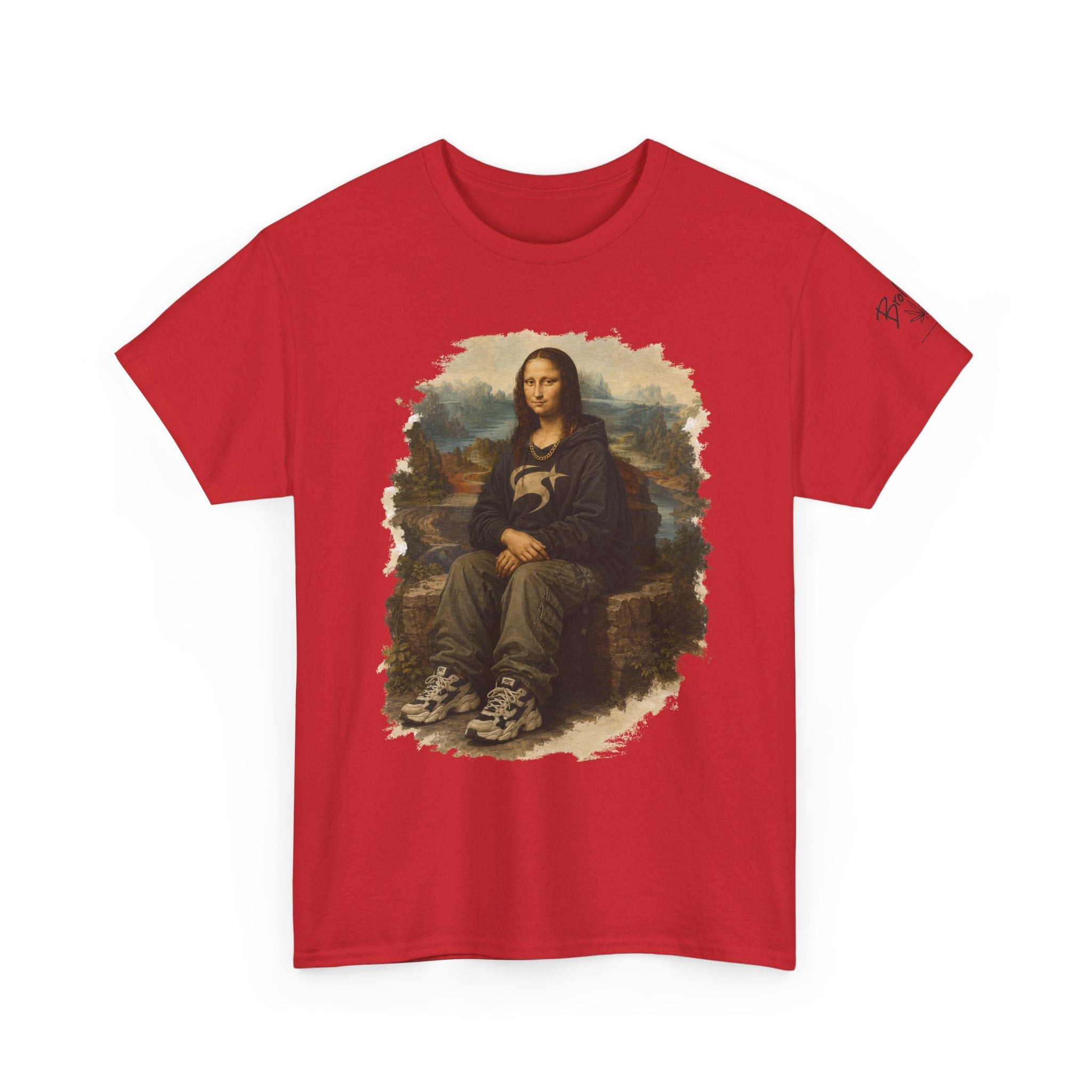 Mona Lisa Graphic Tee – Vintage Art Parody T-Shirt