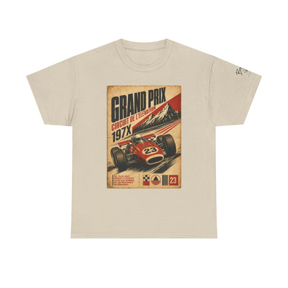 Grand Prix Vintage Racing Tee — Retro Circuit de LeMans 197X Car Poster
