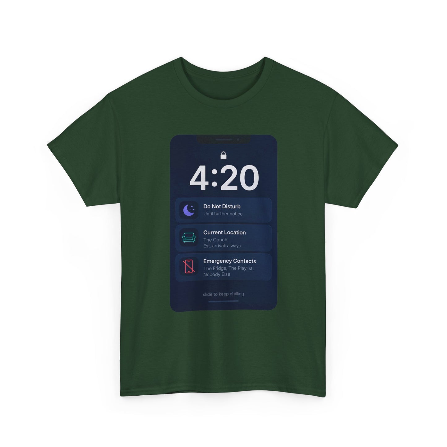 420 Phone Lockscreen Graphic Tee — Funny Stoner Shirt