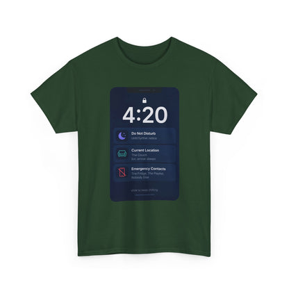 420 Phone Lockscreen Graphic Tee — Funny Stoner Shirt