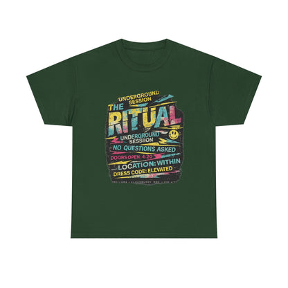 Ritual Graphic Tee — Vintage Neon Underground Session T-Shirt