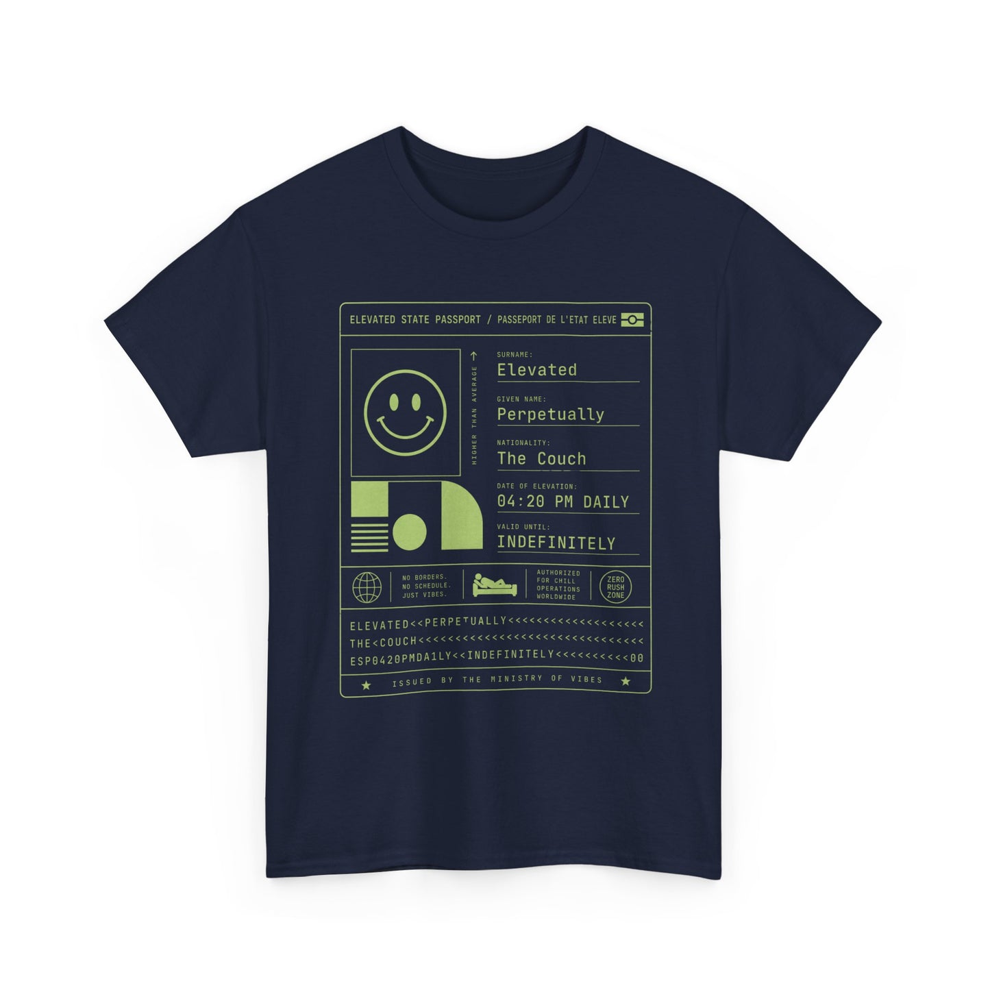 Funny Positive Data Graphic Tee — "Everything Is Fine" Minimalist Smiley Shirt