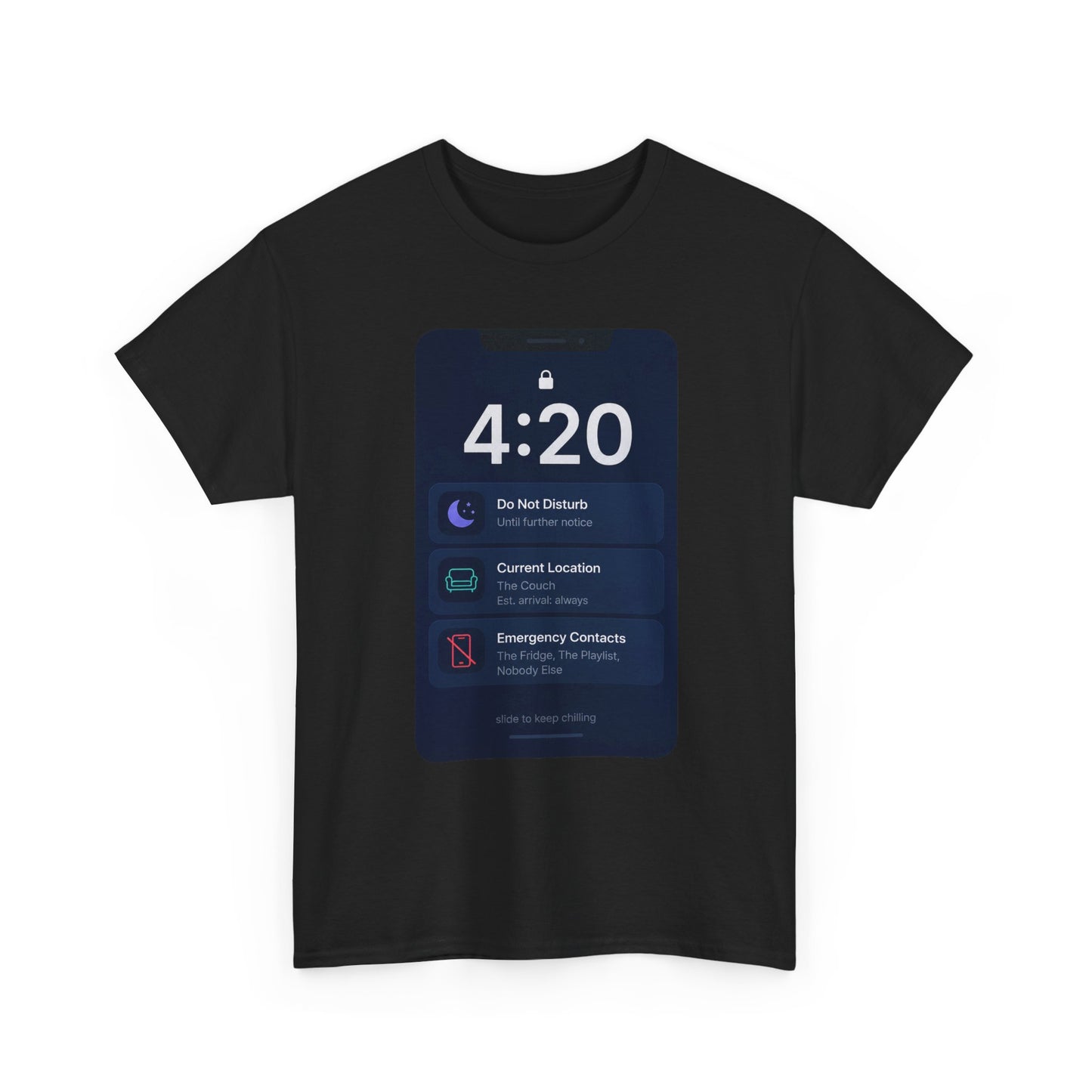 420 Phone Lockscreen Graphic Tee — Funny Stoner Shirt