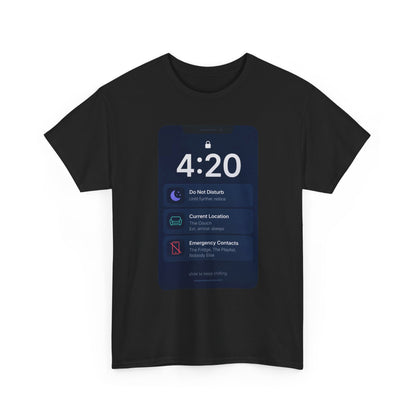 420 Phone Lockscreen Graphic Tee — Funny Stoner Shirt