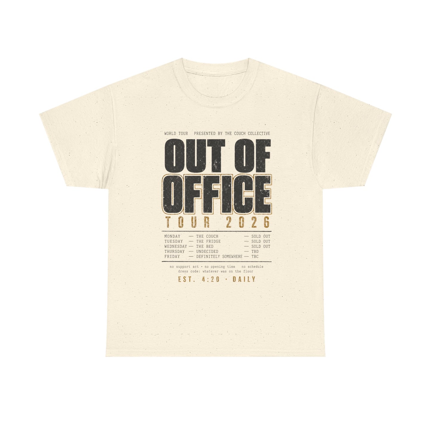 Out of Office Tour 2026 T‑Shirt — Vacation & Travel Graphic Tee