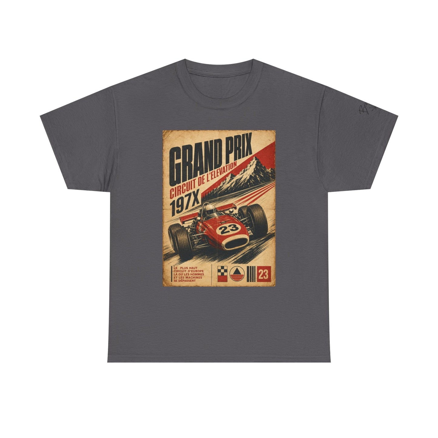 Grand Prix Vintage Racing Tee — Retro Circuit de LeMans 197X Car Poster