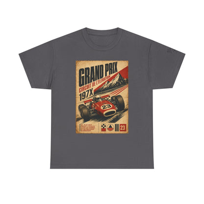 Grand Prix Vintage Racing Tee — Retro Circuit de LeMans 197X Car Poster