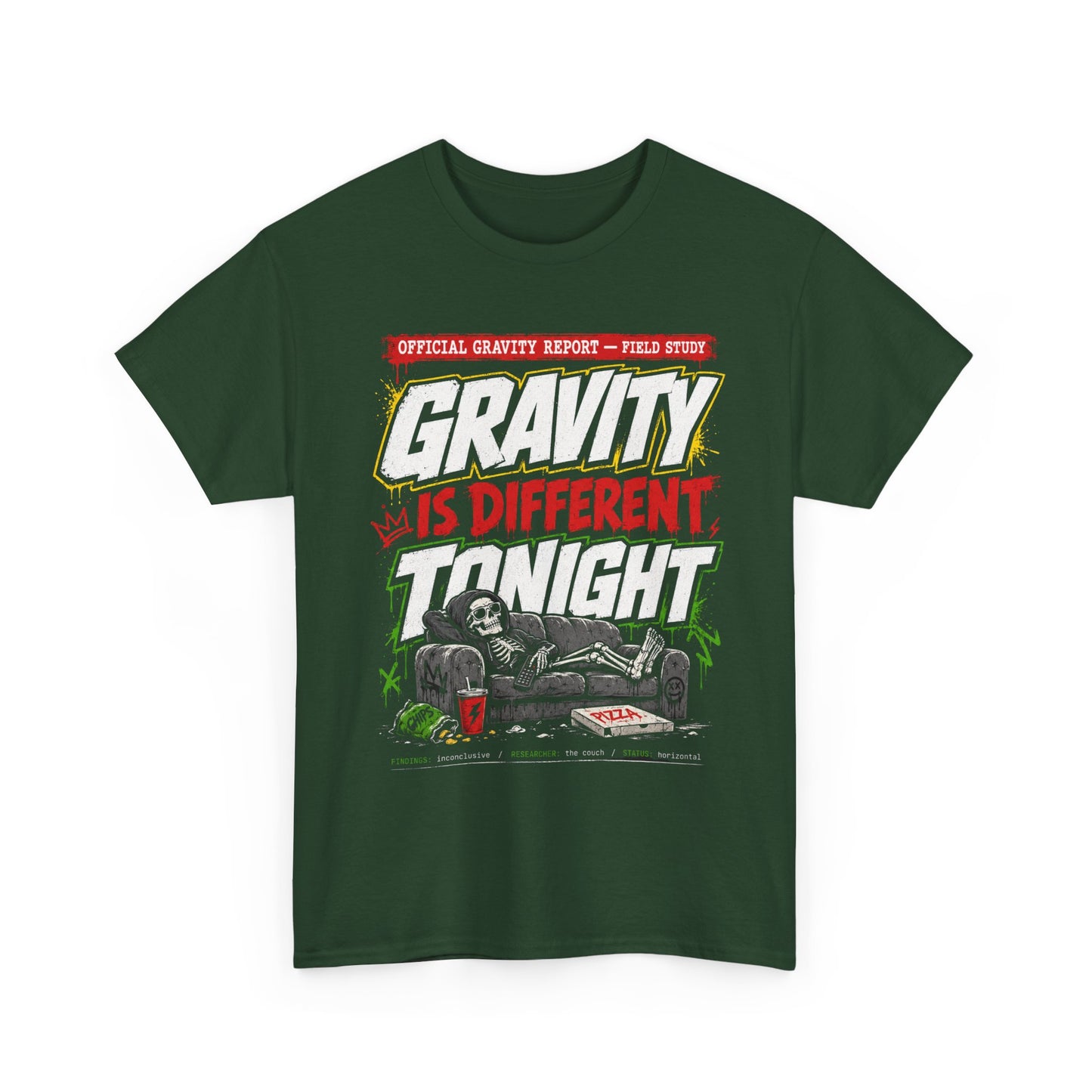 Funny Graphic Tee — 'Is Different' Retro Couch Illustration Shirt