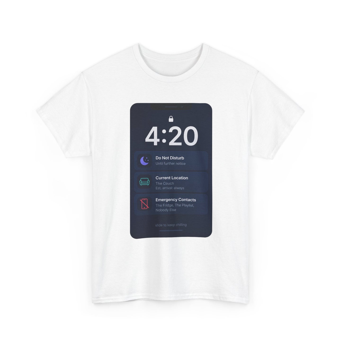 420 Phone Lockscreen Graphic Tee — Funny Stoner Shirt