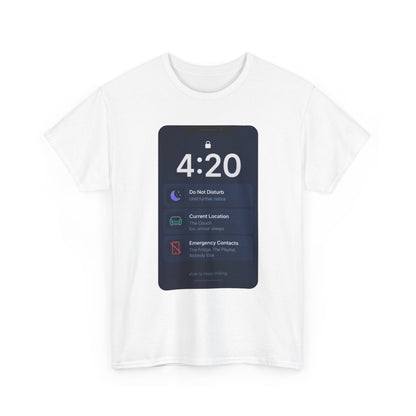 420 Phone Lockscreen Graphic Tee — Funny Stoner Shirt